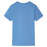 VidaXL Chemise enfant à manches courtes 104 bleu moyen