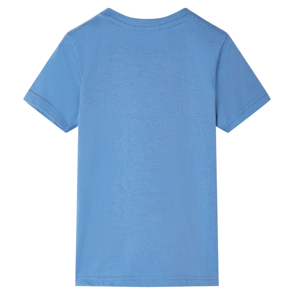 VidaXL Chemise enfant à manches courtes 140 bleu moyen