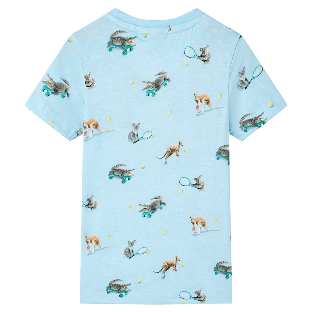 VidaXL Chemise enfant 92 bleu clair mélangé