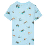 VidaXL Chemise enfant 92 bleu clair mélangé