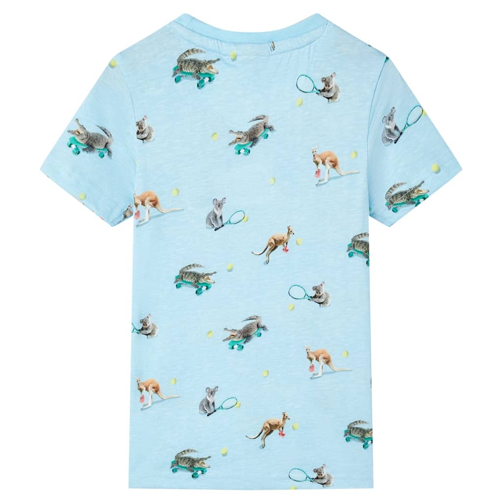 VidaXL Chemise enfant 104 bleu clair mélangé