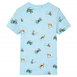 VidaXL Chemise enfant 116 bleu clair mélangé