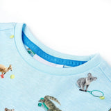 VidaXL Chemise enfant 128 bleu clair mélangé