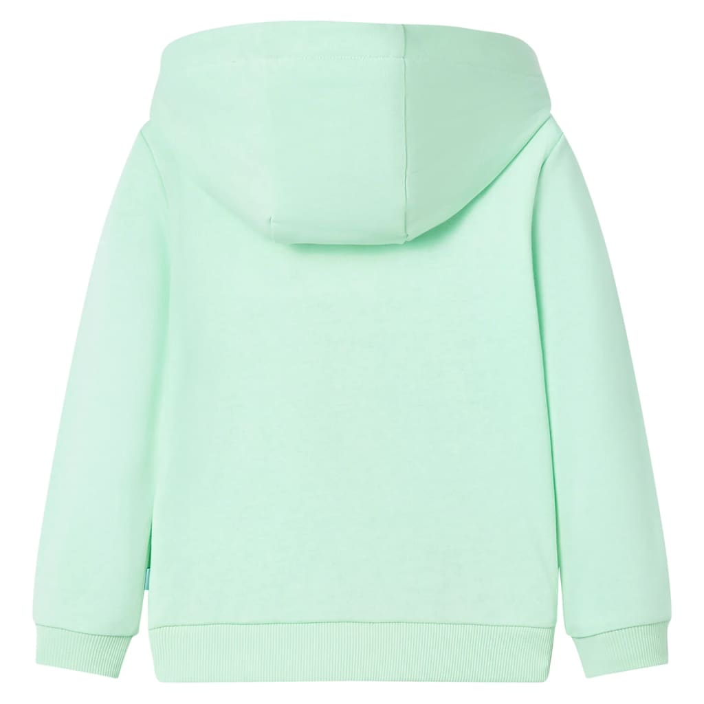 VidaXL Cardigan enfant avec capuche et fermeture éclair 92 vert vif