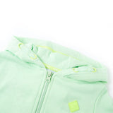 VidaXL Cardigan enfant avec capuche et fermeture éclair 116 vert vif