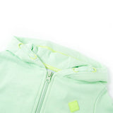 VidaXL Cardigan enfant avec capuche et fermeture éclair 128 vert vif
