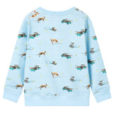 VidaXL Pull enfant 92 bleu clair mélangé