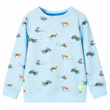 VidaXL Pull enfant 104 bleu clair mélangé