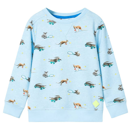 VidaXL Pull enfant 116 bleu clair mélangé