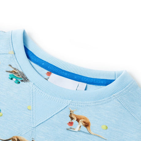 VidaXL Pull enfant 116 bleu clair mélangé