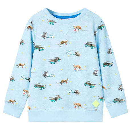 VidaXL Pull enfant 128 bleu clair mélangé