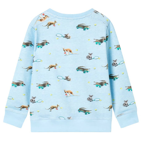 VidaXL Pull enfant 128 bleu clair mélangé