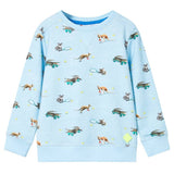 VidaXL Pull enfant 140 bleu clair mélangé