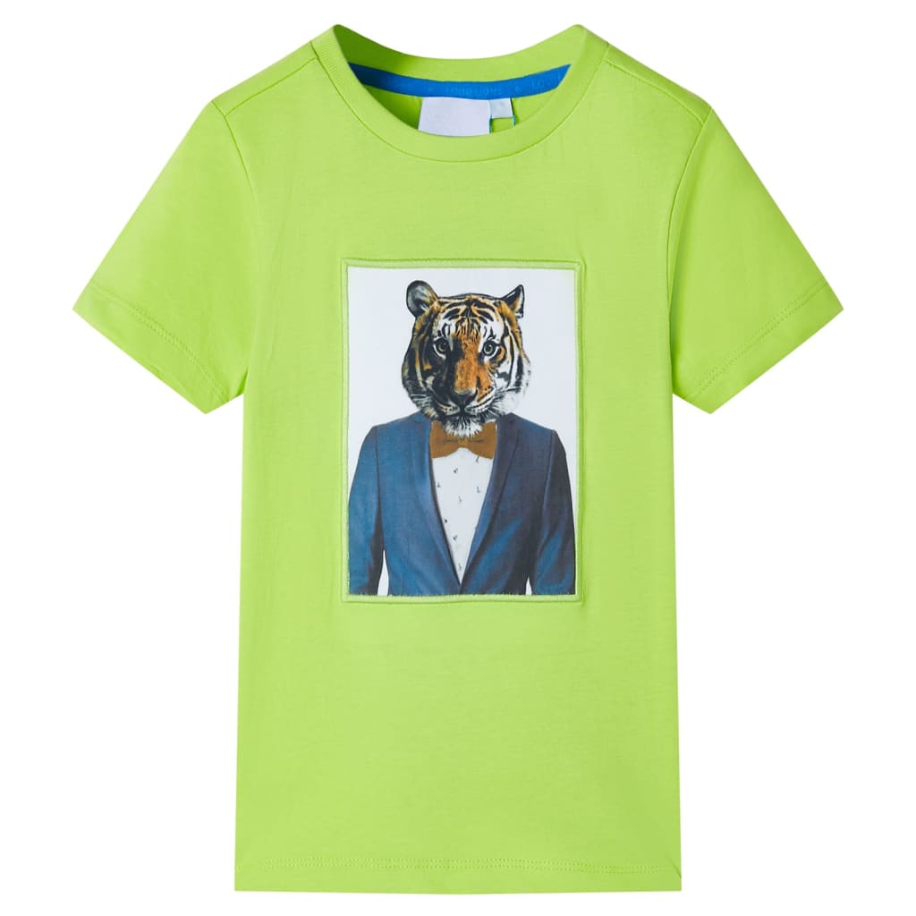 VidaXL Chemise enfant à manches courtes 92 vert citron