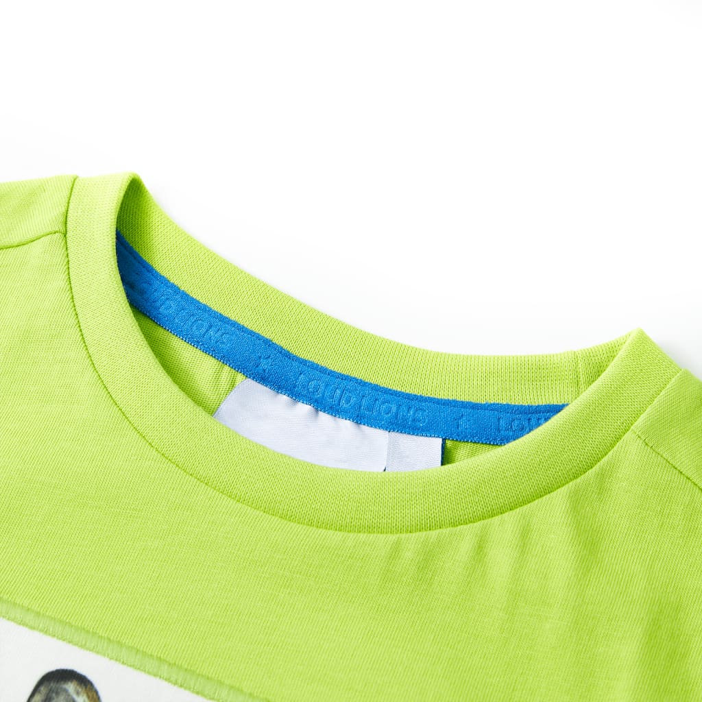 VidaXL Chemise enfant à manches courtes 116 vert lime