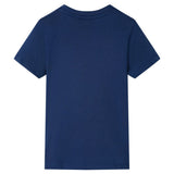 VidaXL Chemise enfant à manches courtes 116 bleu foncé