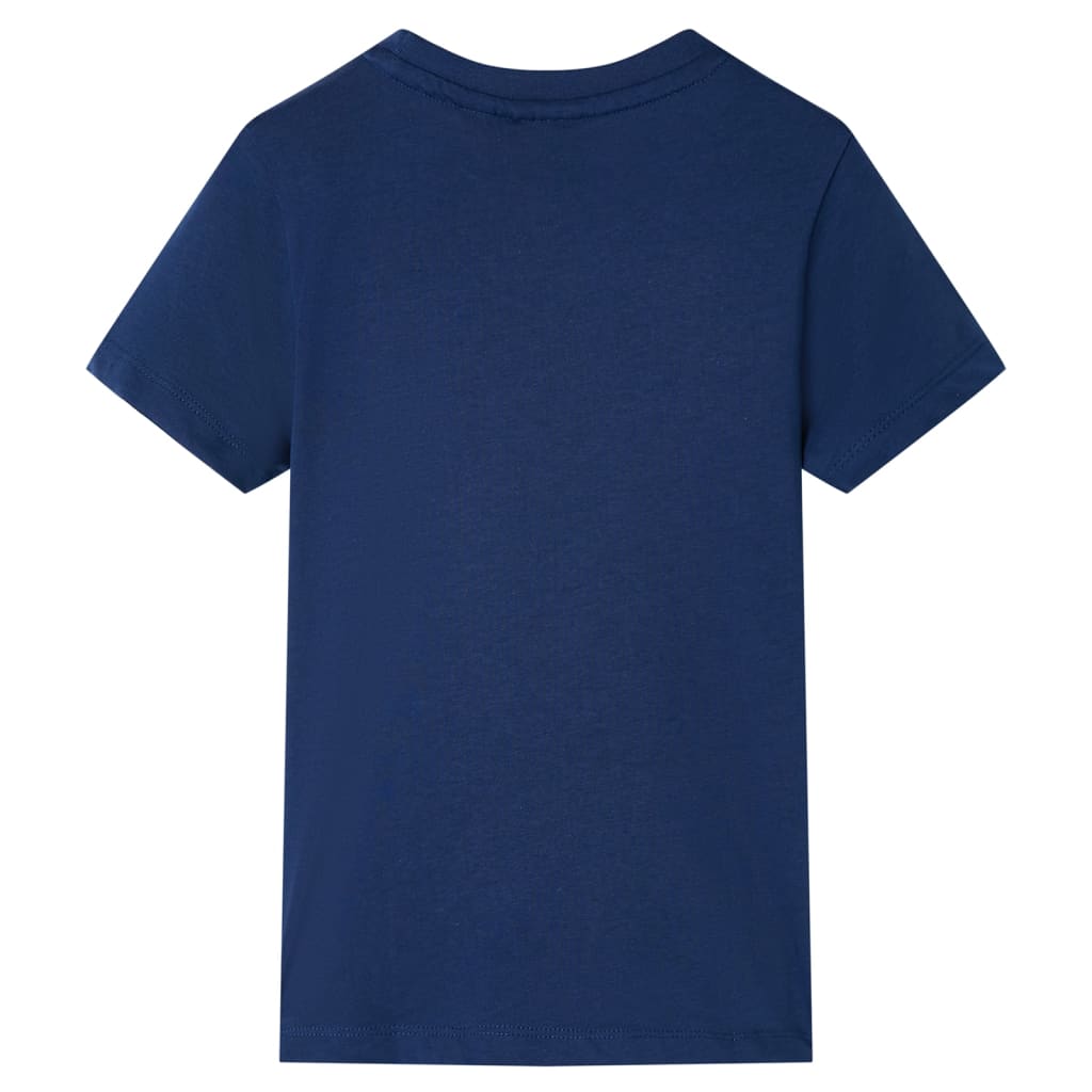 VidaXL Chemise enfant à manches courtes 128 bleu foncé