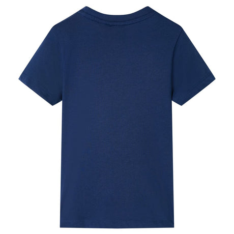 VidaXL Chemise enfant à manches courtes 128 bleu foncé