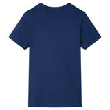 VidaXL Chemise enfant à manches courtes 140 bleu foncé