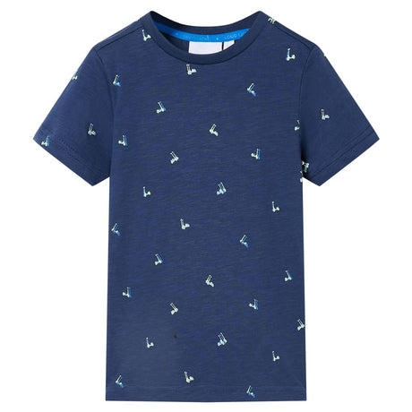 VidaXL Chemise enfant 128 bleu foncé