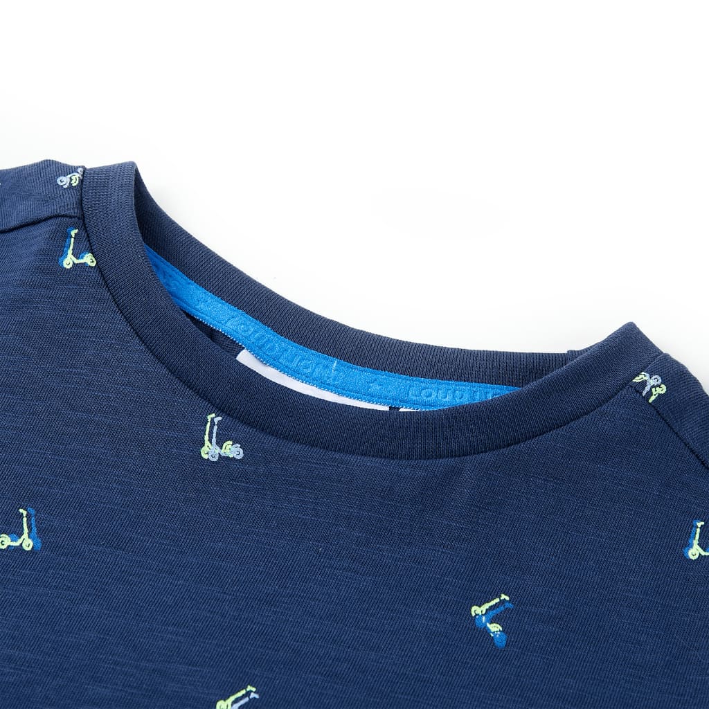 VidaXL Chemise enfant 140 bleu foncé
