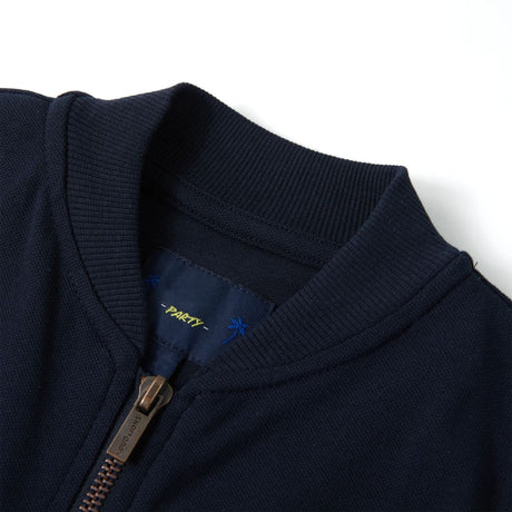 VidaXL Gilet enfant avec fermeture éclair 104 bleu marine