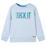 VidaXL Pull enfant 92 bleu doux mélangé