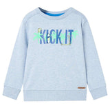 VidaXL Pull enfant 128 bleu doux mélangé