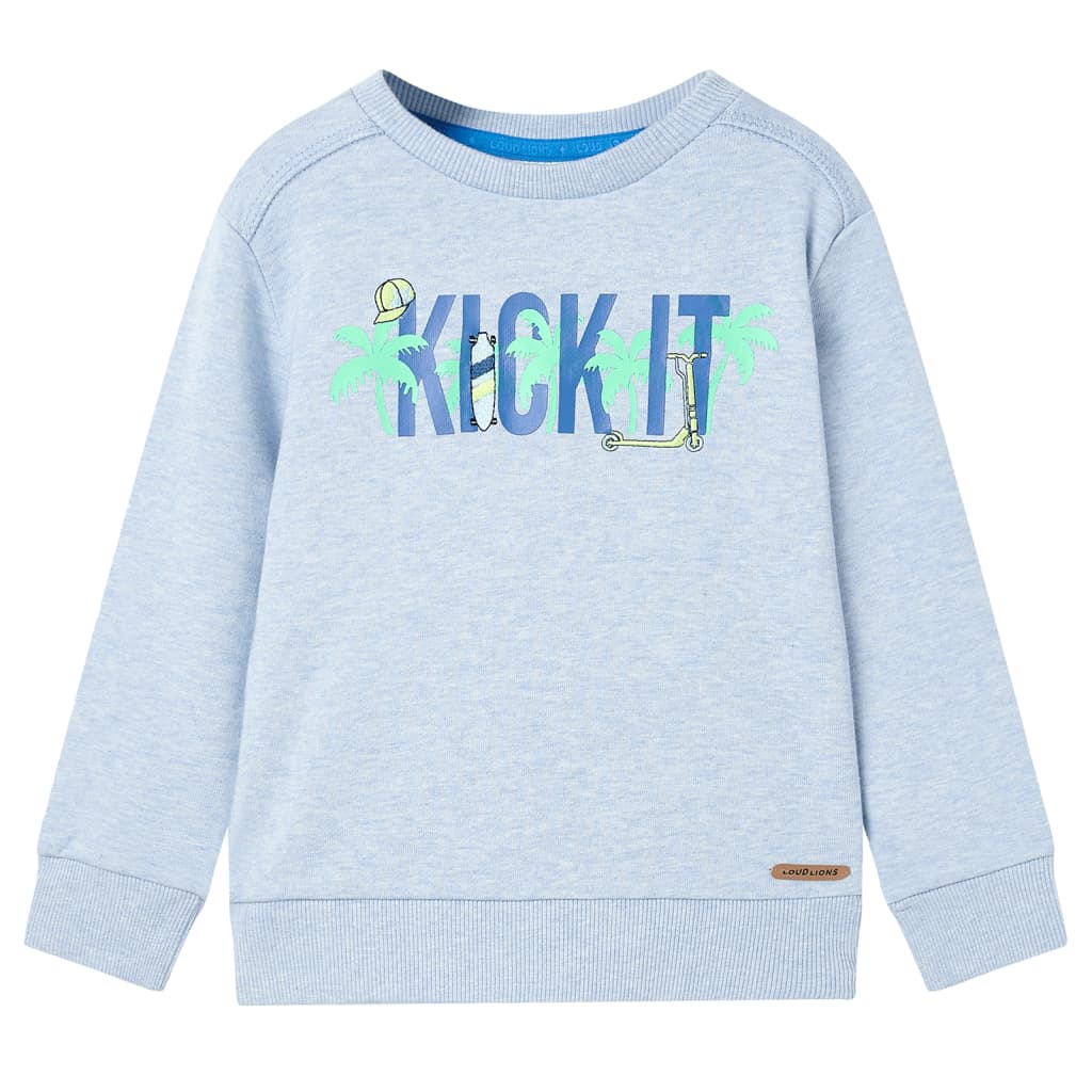 VidaXL Pull enfant 140 bleu doux mélangé