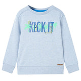 VidaXL Pull enfant 140 bleu doux mélangé