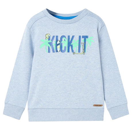 VidaXL Pull enfant 140 bleu doux mélangé