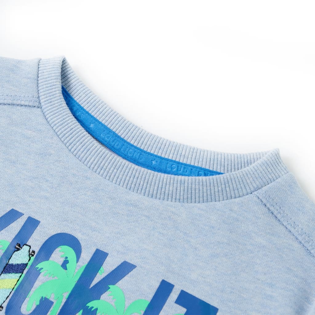 VidaXL Pull enfant 140 bleu doux mélangé