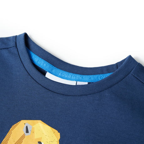VidaXL Chemise enfant 116 bleu foncé