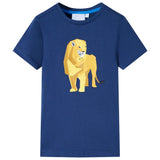 VidaXL Chemise enfant 140 bleu foncé