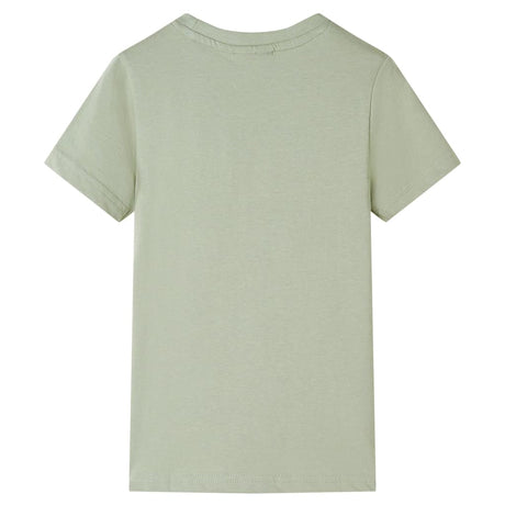 VidaXL Chemise enfant à manches courtes 116 kaki clair