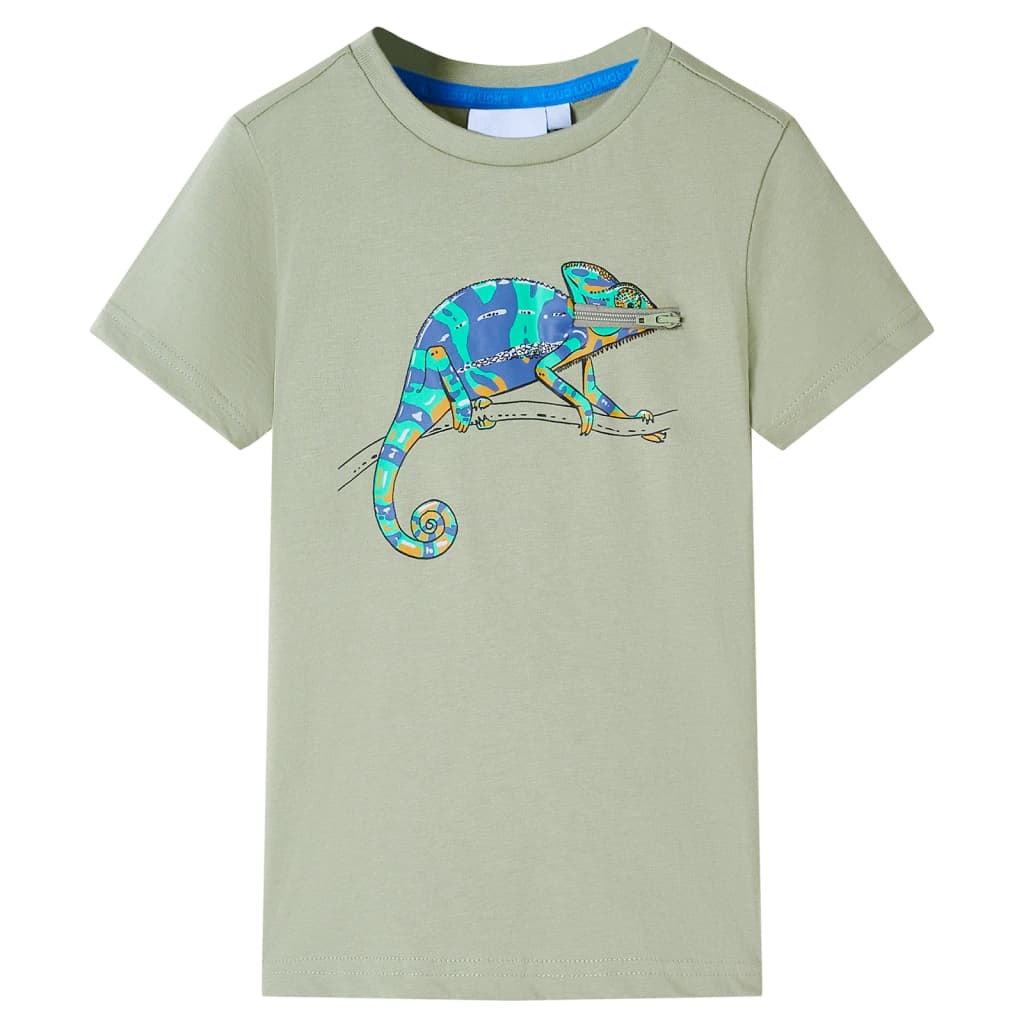 VidaXL Chemise enfant à manches courtes 128 kaki clair