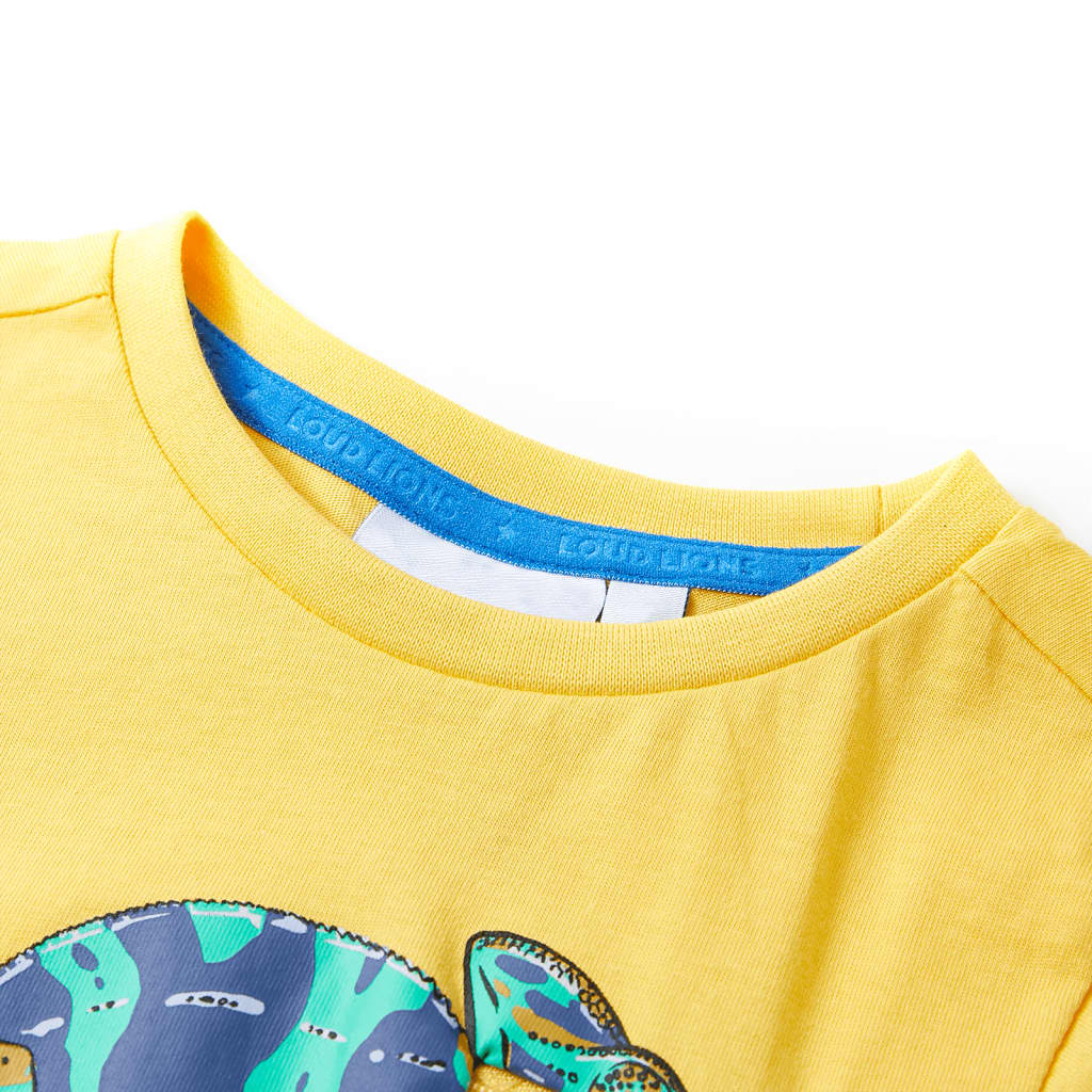 VidaXL Chemise enfant à manches courtes 116 ocre clair