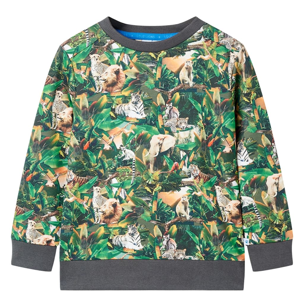 VidaXL Pull enfant 116 vieux pétrole