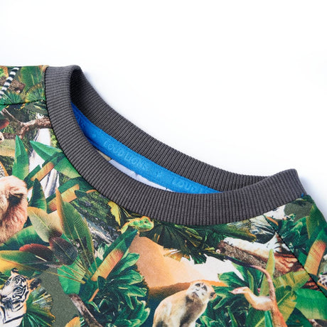 VidaXL Pull enfant 116 vieux pétrole