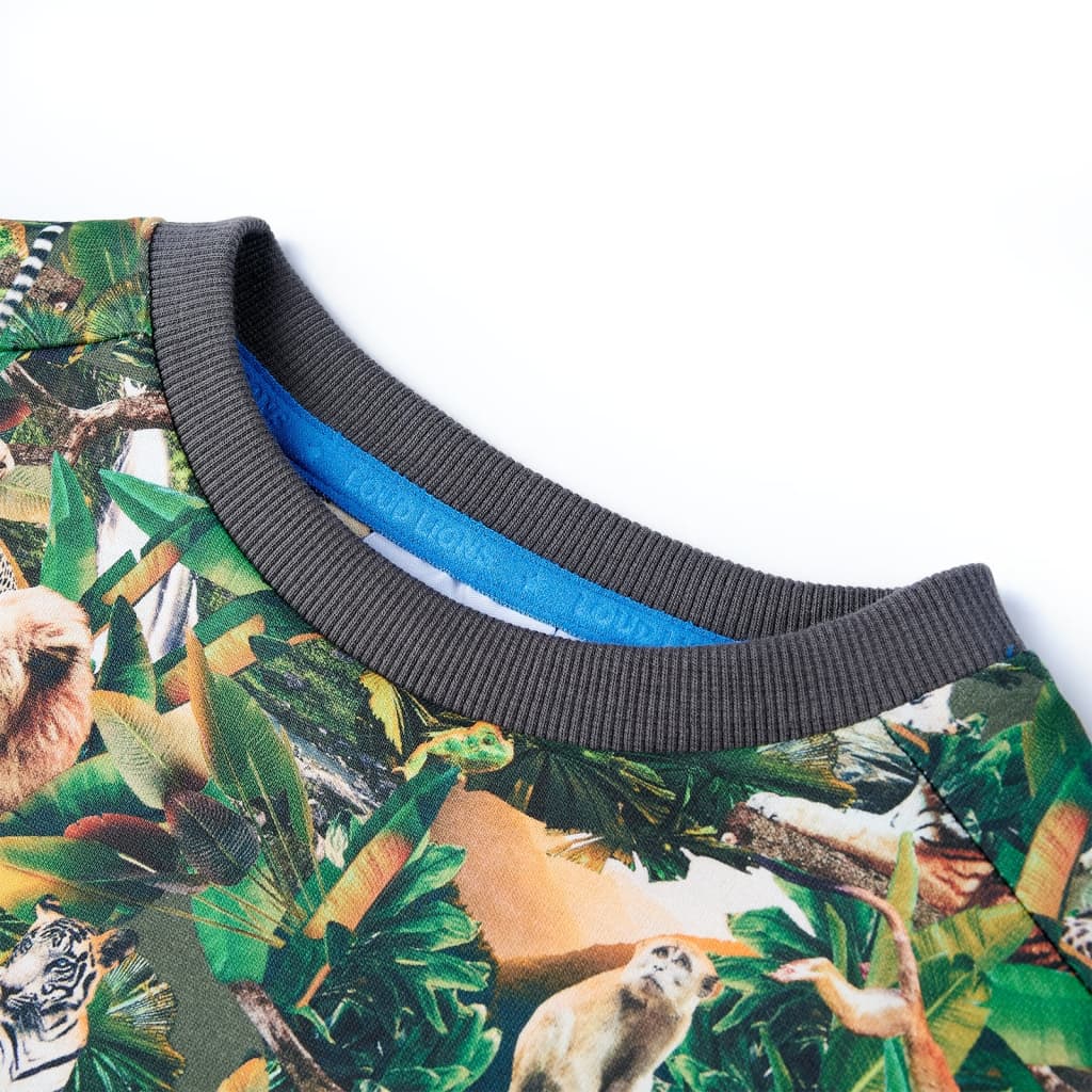 VidaXL Pull enfant 128 vieux pétrole
