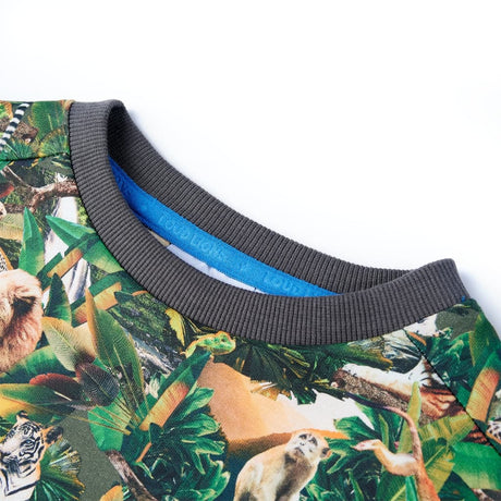 VidaXL Pull enfant 128 vieux pétrole