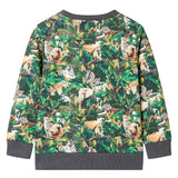 VidaXL Pull enfant 140 vieux pétrole