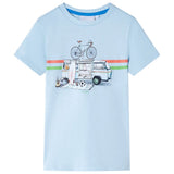 VidaXL Chemise enfant 140 bleu clair