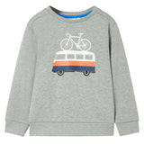 VidaXL Pull enfant 116 kaki clair chiné
