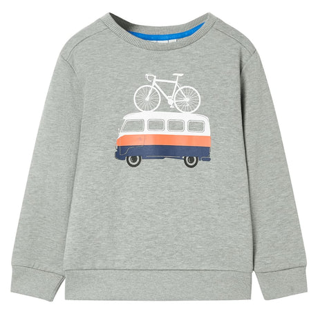 VidaXL Pull enfant 116 kaki clair chiné