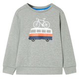 VidaXL Pull enfant 140 kaki clair chiné