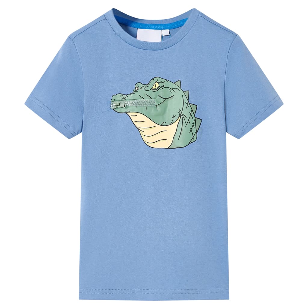 VidaXL Chemise enfant 128 bleu moyen