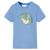 VidaXL Chemise enfant 128 bleu moyen