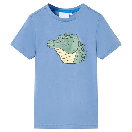 VidaXL Chemise enfant 128 bleu moyen
