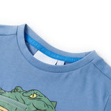VidaXL Chemise enfant 140 bleu moyen